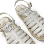 Chanel Sandals Shoes Leather White CC Logo Gladiator Espadrilles — view 9