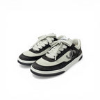 Chanel Sneakers Shoes Suede Gray CC Logo