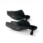 Hermes Hannah 95 Sandals Shoes Leather Black Mules — view 6
