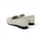 Hermes Paris Loafers Leather Canvas Ivory Moccasins — view 4