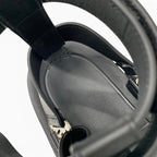 Hermes Sandals Shoes Leather Black Silver Diamant Buckle Velcro Ankle Strap — view 7