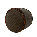 Celine Vintage Macadam Blason Triomphe Pattern Leather Handbag Vanity Bag Brown — view 8