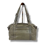 Prada Triangle Logo Shoulder Bag Mini Buffalo Leather Gray Washed — view 3