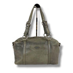 Prada Triangle Logo Shoulder Bag Mini Buffalo Leather Gray Washed — view 2