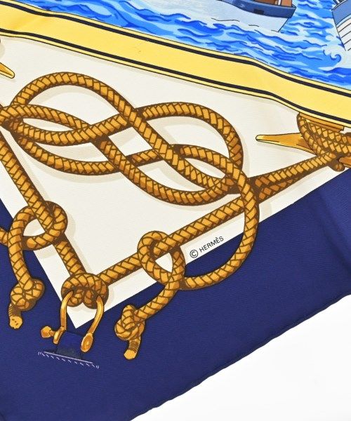 Hermes Bandana Scarf Blue — view 4