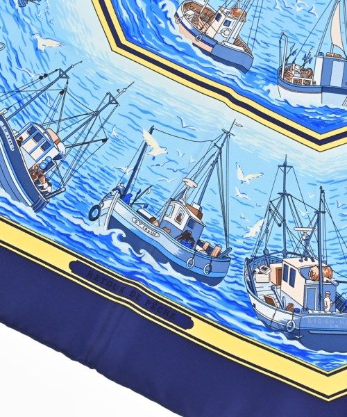 Hermes Bandana Scarf Blue — view 3
