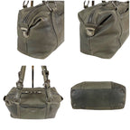 Prada Triangle Logo Shoulder Bag Mini Buffalo Leather Gray Washed — view 4