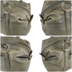Prada Triangle Logo Shoulder Bag Mini Buffalo Leather Gray Washed — view 5