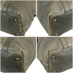 Prada Triangle Logo Shoulder Bag Mini Buffalo Leather Gray Washed — view 6