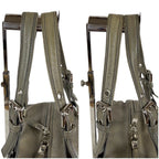Prada Triangle Logo Shoulder Bag Mini Buffalo Leather Gray Washed — view 7