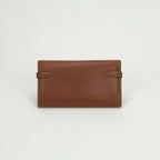 Hermes Kelly Wallet Box Calf Gold Brown Silver — view 2