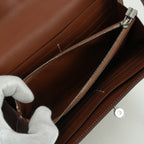 Hermes Kelly Wallet Box Calf Gold Brown Silver — view 6