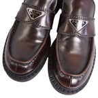 Prada Loafers Chocolate Moccasins Triangle les — view 3