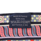 Hermes Twill Harnais en Rosace Harness Rose Window Silk Navy Scarf — view 3