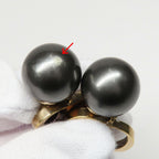 Dior Tribal Earrings Metal Resin Pearl Black — view 9