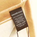 Hermes 03 Casaque Mors Scarf Fringe Shawl Camel Yvoir — view 6