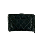 Chanel Card Seal Quilted CC Logo Lambskin Bifold Wallet Black — view 2
