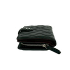Chanel Card Seal Quilted CC Logo Lambskin Bifold Wallet Black — view 4