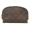 Louis Vuitton Pochette Cosmetic Brown Gold Pouch Case