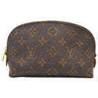 Louis Vuitton Pochette Cosmetic Brown Gold Pouch Case