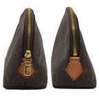 Louis Vuitton Pochette Cosmetic Brown Gold Pouch Case — view 3