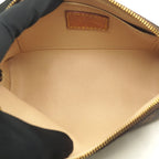 Louis Vuitton Pochette Cosmetic Brown Gold Pouch Case — view 6