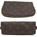 Louis Vuitton Pochette Cosmetic Brown Gold Pouch Case — view 4