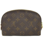 Louis Vuitton Pochette Cosmetic Brown Gold Pouch Case — view 2