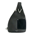 Louis Vuitton Delta Sling Bag Black LV Touch Leather Silver