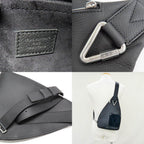 Louis Vuitton Delta Sling Bag Black LV Touch Leather Silver — view 7