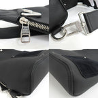 Louis Vuitton Delta Sling Bag Black LV Touch Leather Silver — view 8