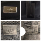Gucci Black Silver Canvas Leather 012 12 Boston Bag 2-Way — view 4