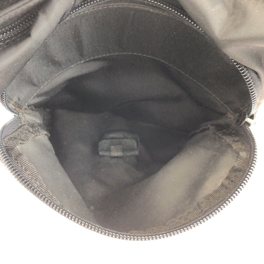 Prada Tessuto Black Nylon Leather Shoulder Bag — view 8