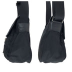 Prada Tessuto Black Nylon Leather Shoulder Bag — view 6