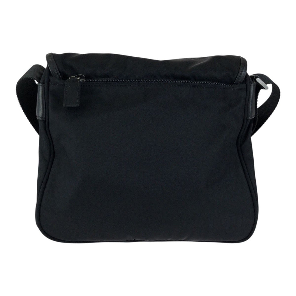 Prada Tessuto Black Nylon Leather Shoulder Bag — view 2