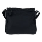 Prada Tessuto Black Nylon Leather Shoulder Bag — view 2