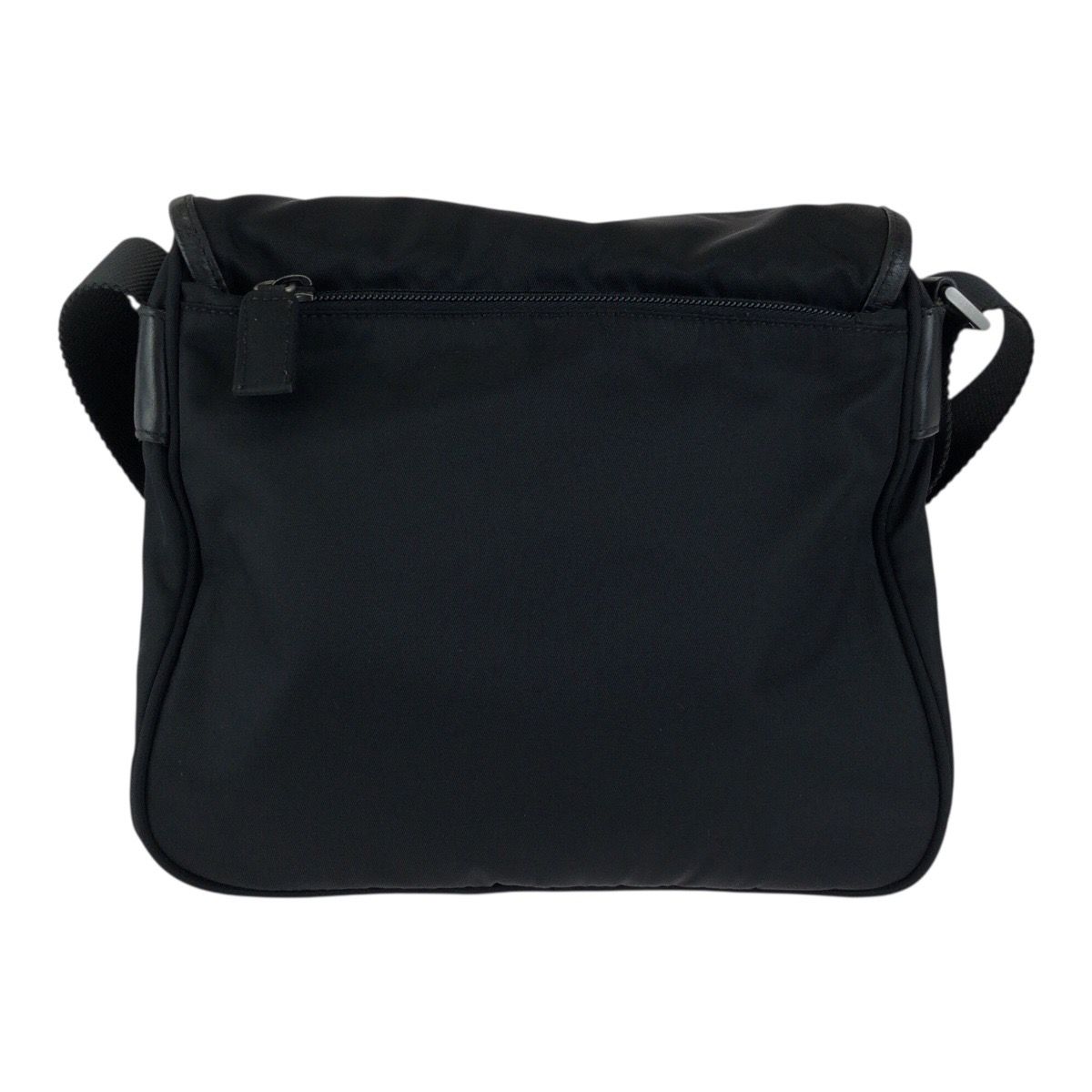 Prada Tessuto Black Nylon Leather Shoulder Bag — view 2