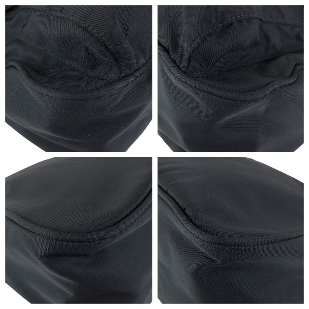 Prada Tessuto Black Nylon Leather Shoulder Bag — view 3