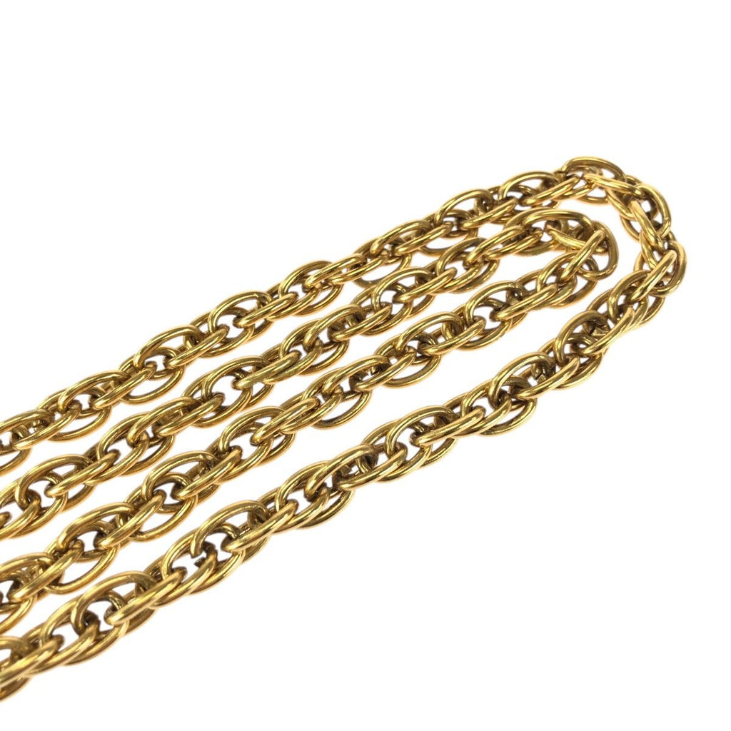 Chanel Vintage Circle Logo CC Gold Plated Necklace — view 5