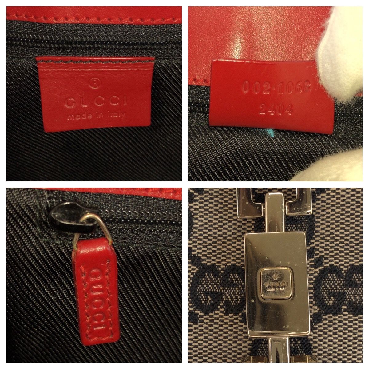 Gucci Jackie Beige Red Gold GG Canvas 002 Shoulder Bag — view 6