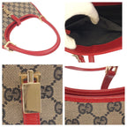 Gucci Jackie Beige Red Gold GG Canvas 002 Shoulder Bag — view 5