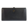 Chanel Coco Button Black Gold Leather Wallet