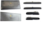 Chanel Coco Button Black Gold Leather Wallet — view 9