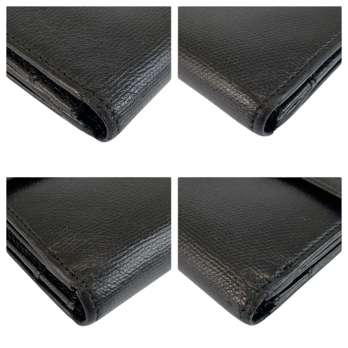 Chanel Coco Button Black Gold Leather Wallet — view 7