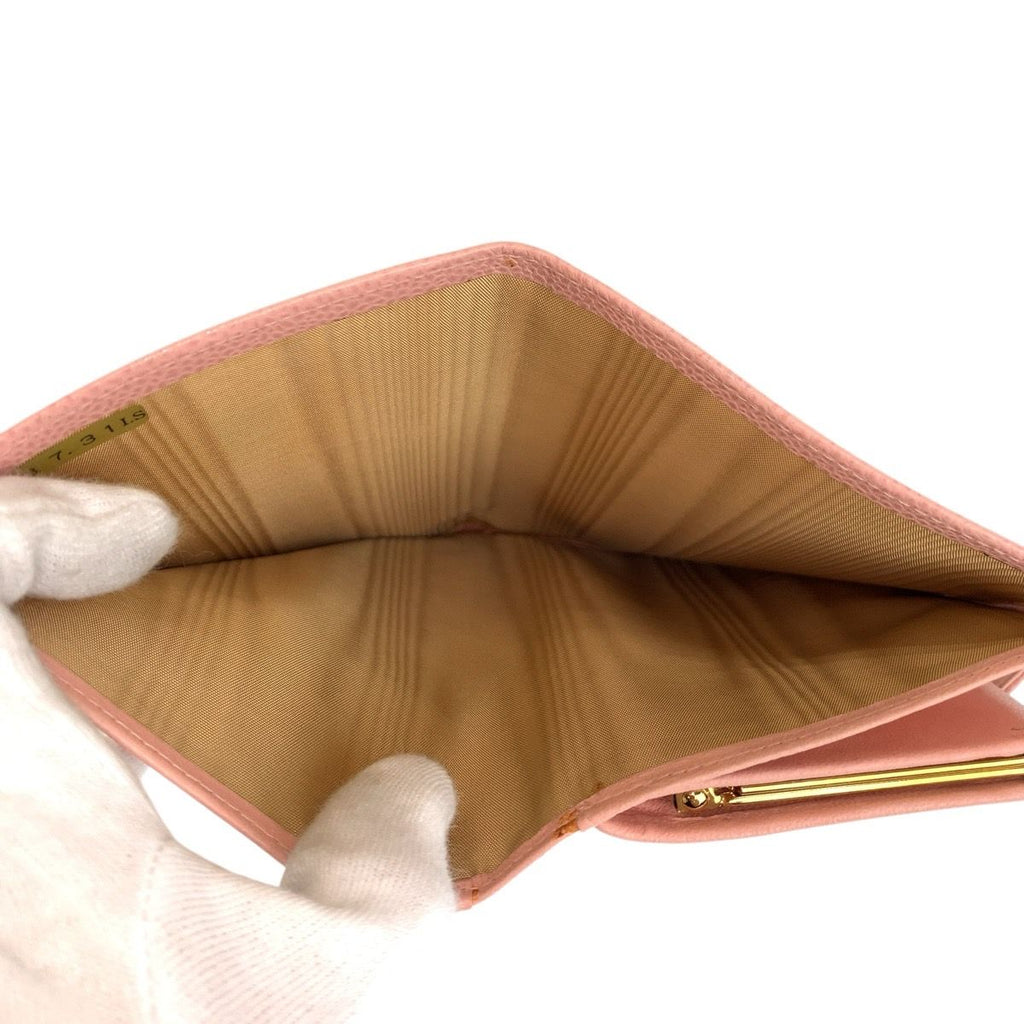 Chanel Vintage CC Logo Pink Gold Leather Wallet — view 6