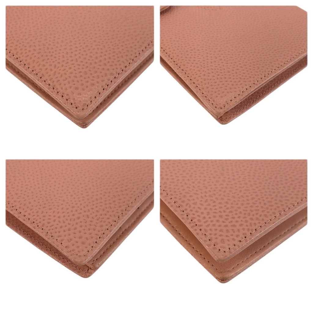 Chanel Vintage CC Logo Pink Gold Leather Wallet — view 8