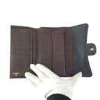 Chanel Quilted CC Logo Black Gold Caviar Leather Wallet — view 6