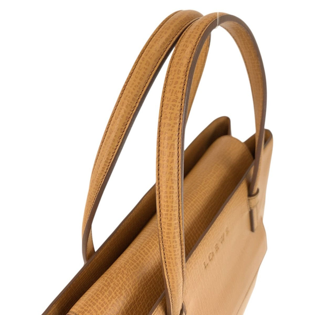 Loewe Vintage Beige Gold Leather Tote — view 8