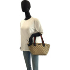 Gucci Sherry Line Beige Brown GG Canvas Tote — view 6