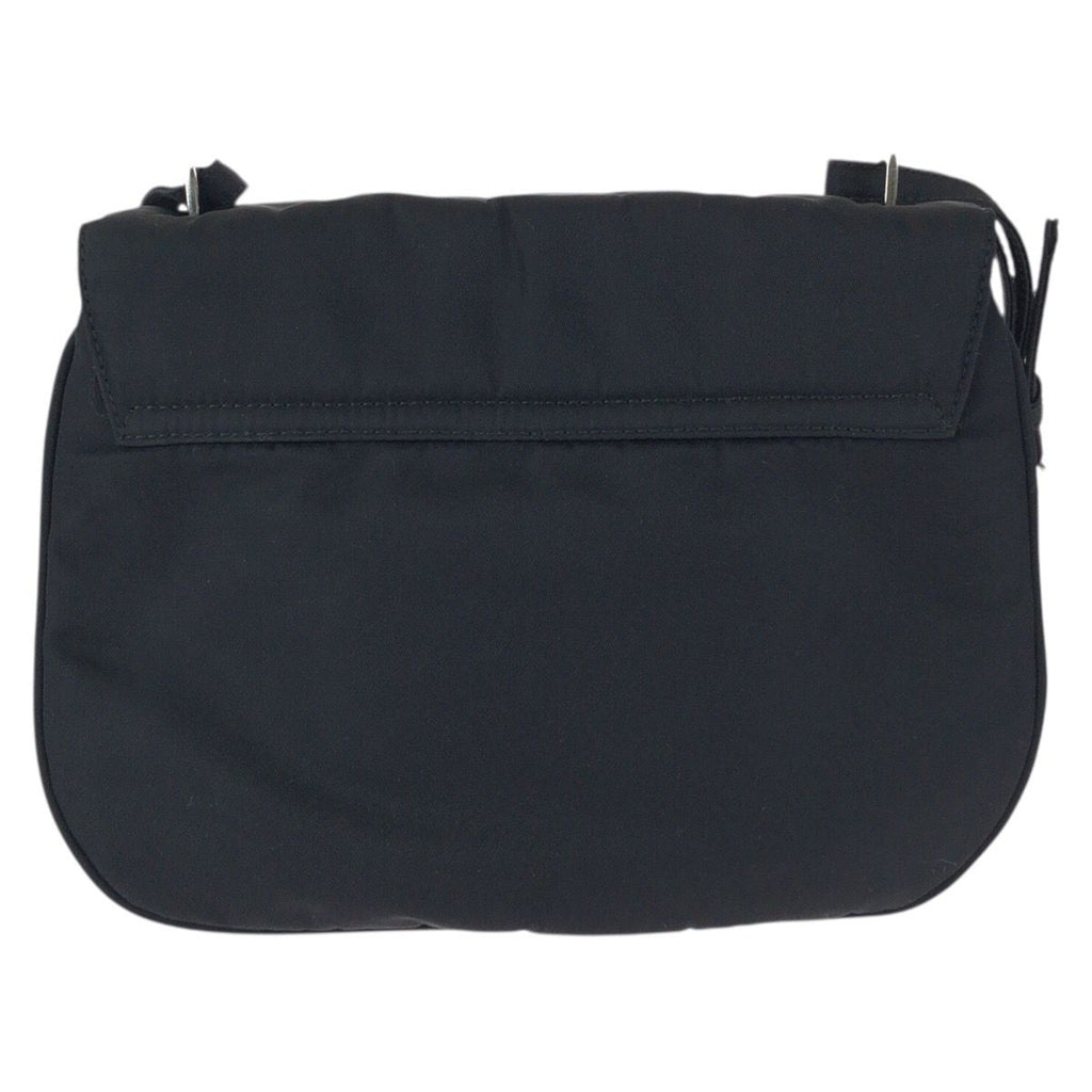 Prada Tessuto Black Silver Nylon Shoulder Bag Pochette — view 2